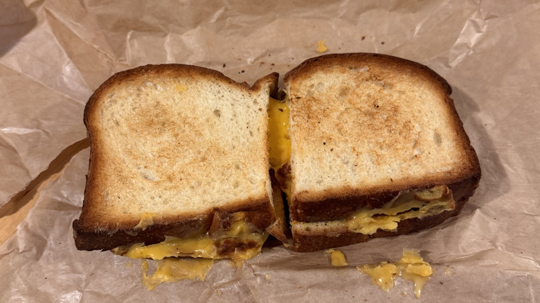 Panera grilled cheese on wrapper