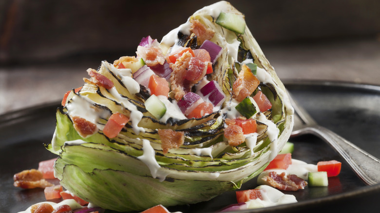 wedge salad on a plate