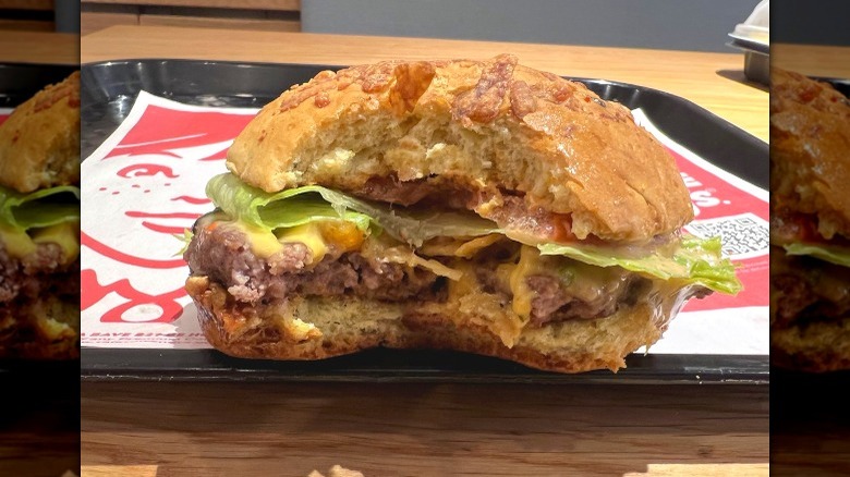 interior of cheeseburger 