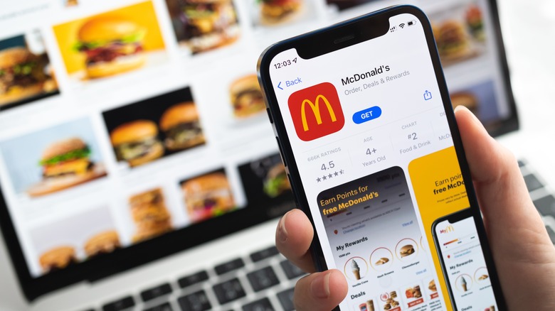 McDonald's app on iPhone