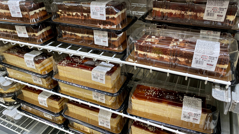 Costco cakes with price tags