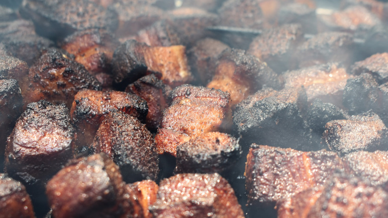 burnt ends in a smoker