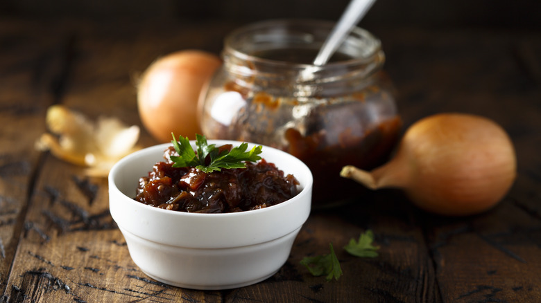 bowl of onion jam