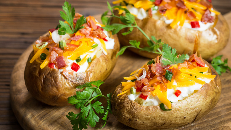 Loaded baked potatoes