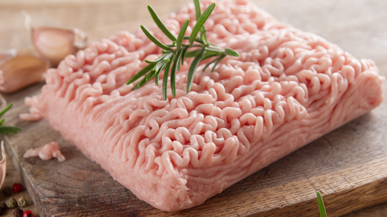 Ground raw turkey