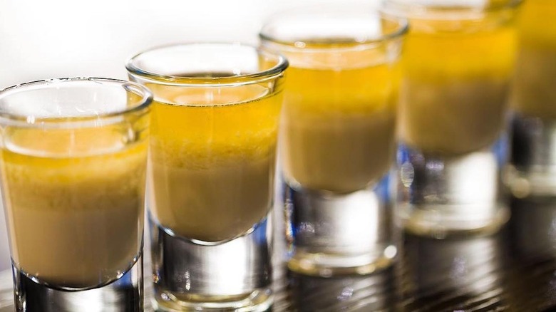 Row of cement mixer shots