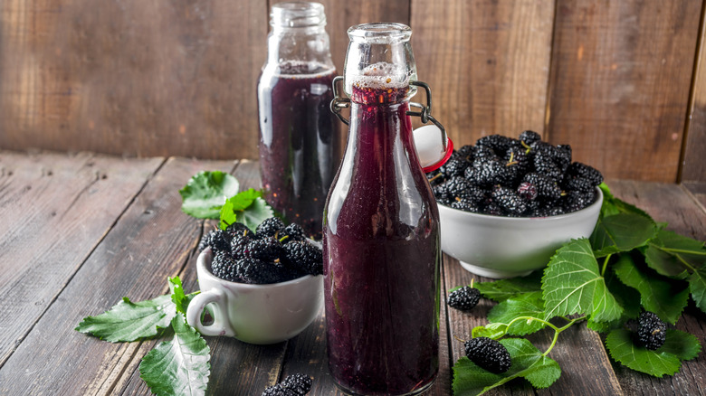 mulberry shrub bottles