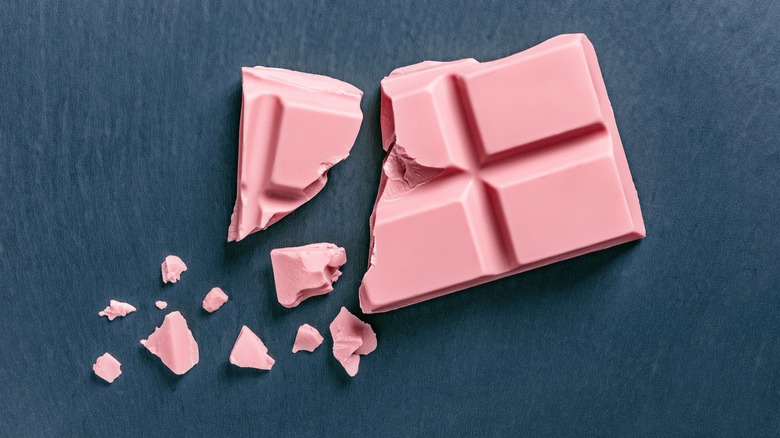 crumbling ruby chocolate bar