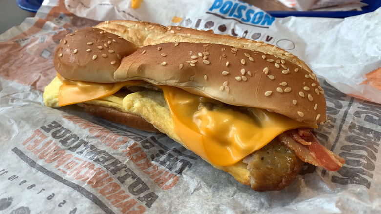 Burger King Enormous Omelet sandwich