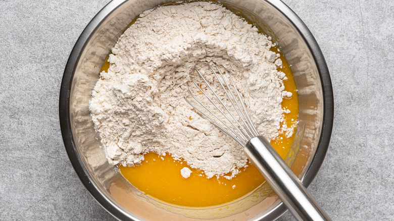 Mixing bowl with batter