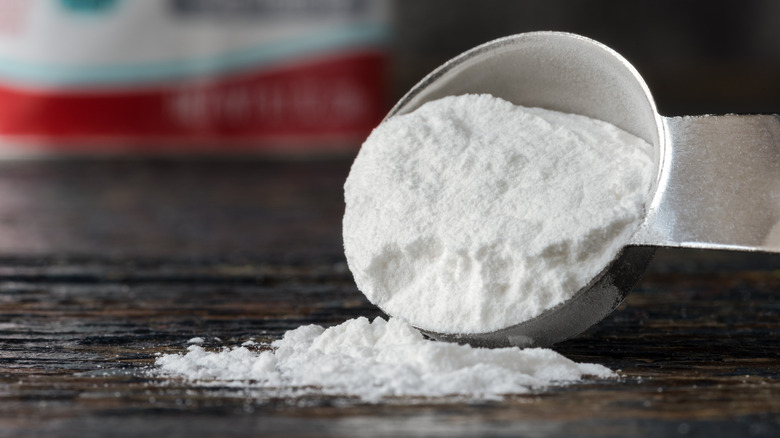 Baking powder in a teaspoon 