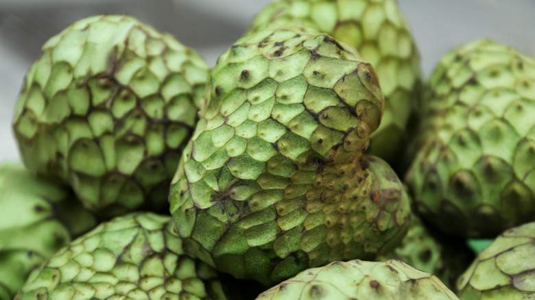 pile of cherimoya fruit