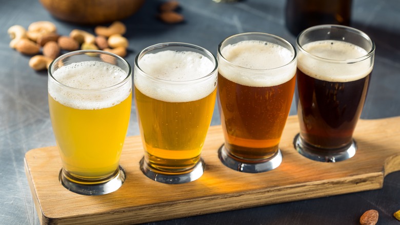 Flight of four beers