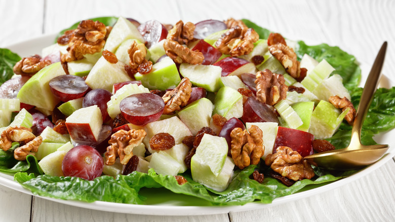 platter of Waldorf salad