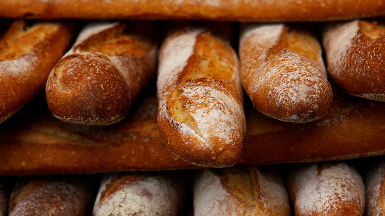 Row of baguettes