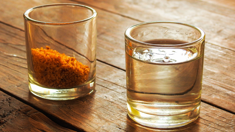 Glass of sotol neat