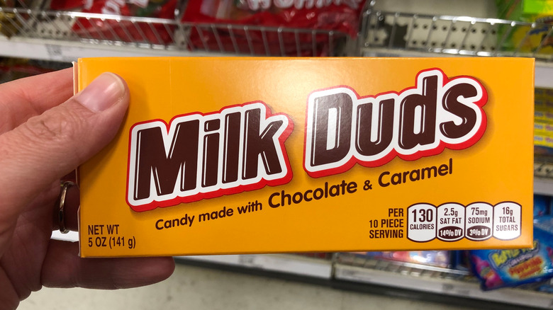 box of Milk Duds candy 