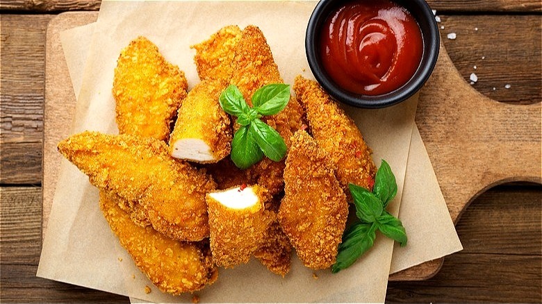 Crispy chicken strips