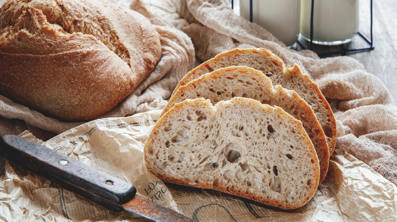 Slices of sourdough bread