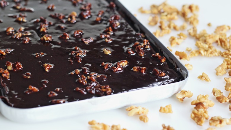Pan of Texas sheet cake