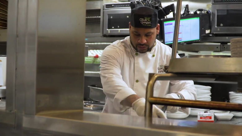 Olive Garden staff working
