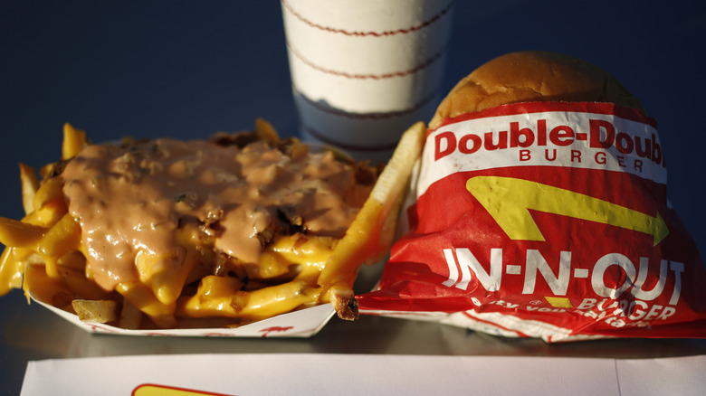 Animal-style burger and fries