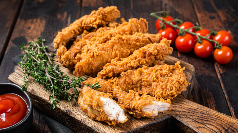 Fried chicken strips