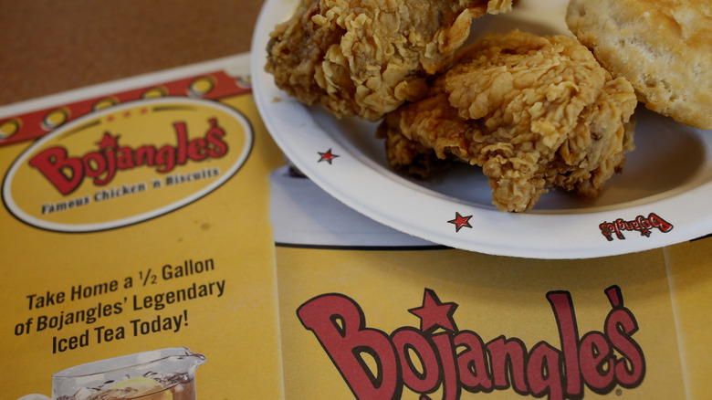 Bojangles chicken plate and menu