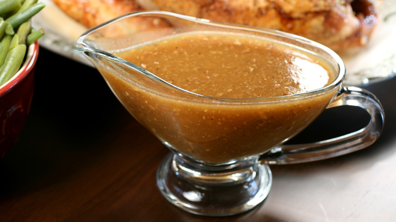 lumpy gravy in glass boat