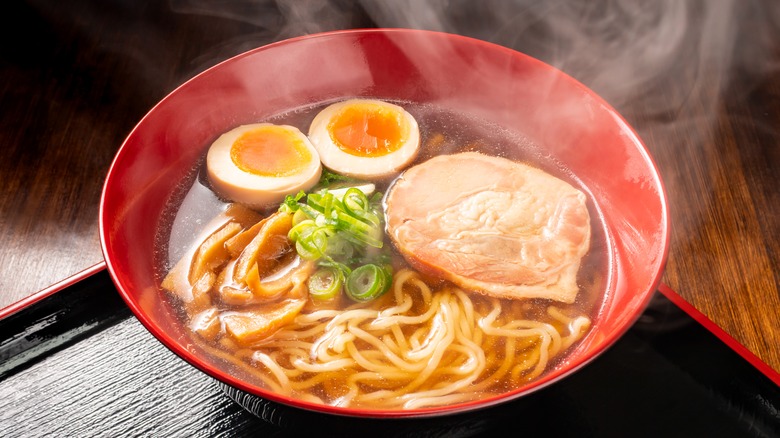 Bowl of ramen with pork