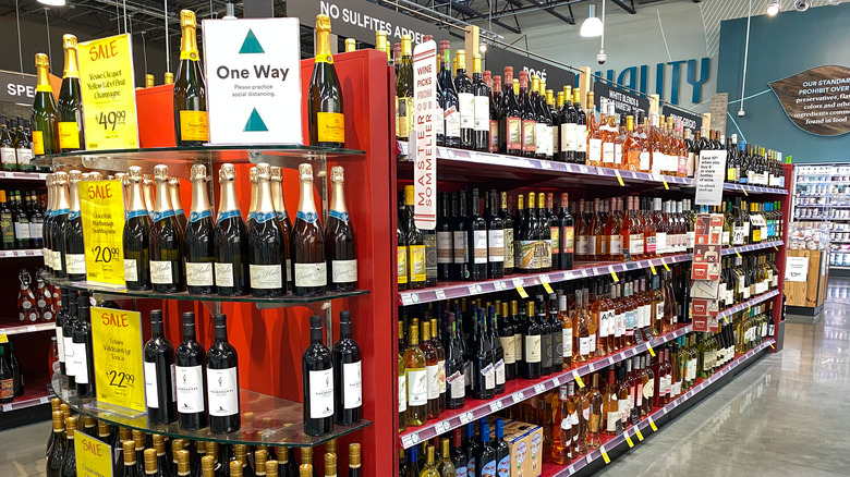 Wine on sale inside store