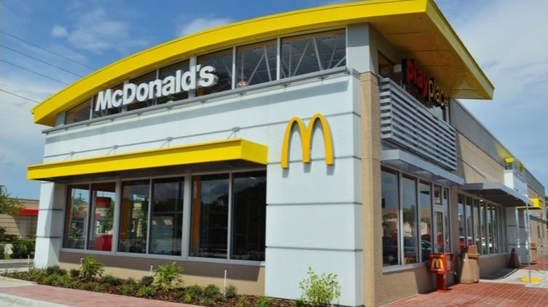 A McDonald's storefront 