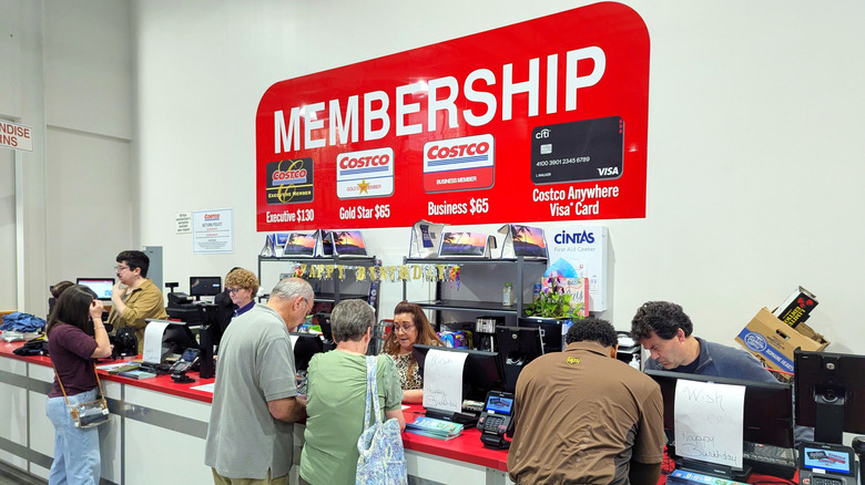 Costco wholesale membership and customer service counter