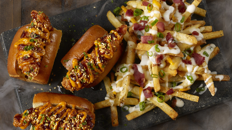 Blazed & Glazed Chicken Slammers with fries