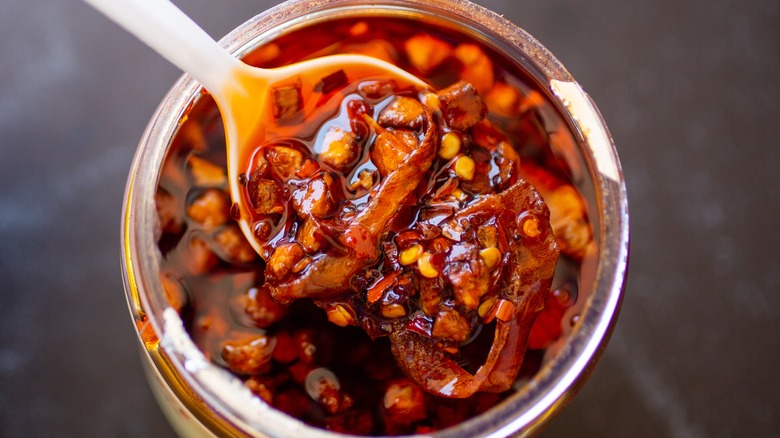 Jar of chili crisp 