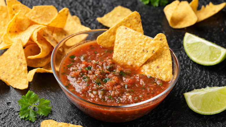 salsa and chips