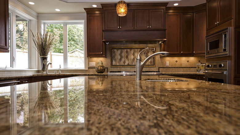 Kitchen with granite counters