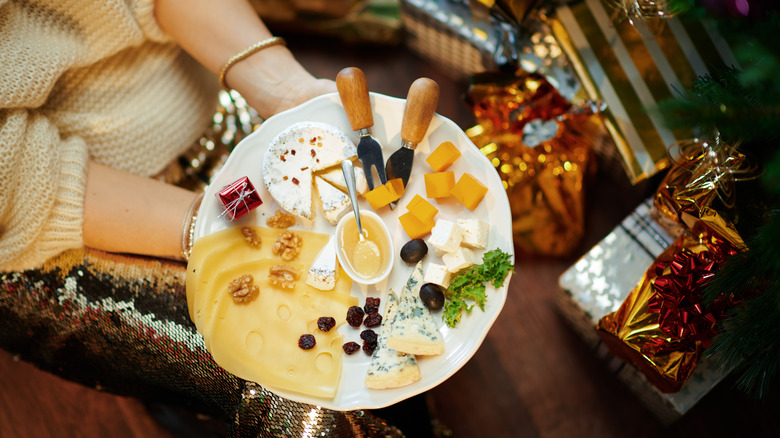 Holiday cheese plate