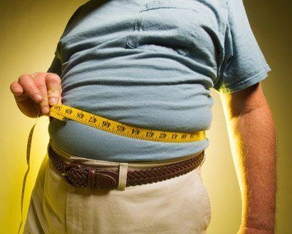 Man Measuring Waist