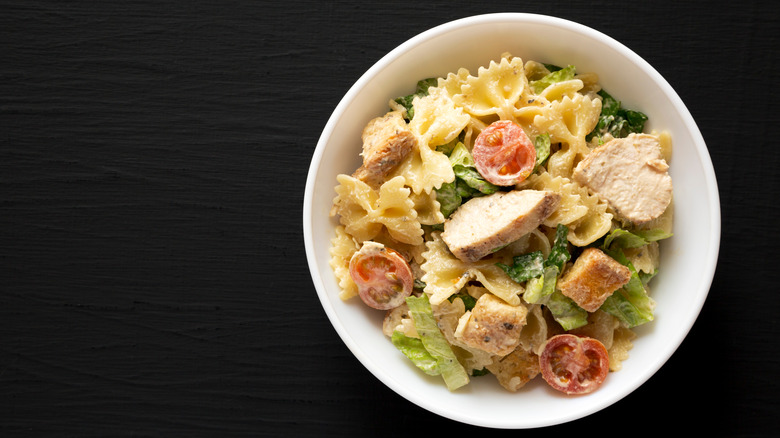 Chicken Caesar pasta salad