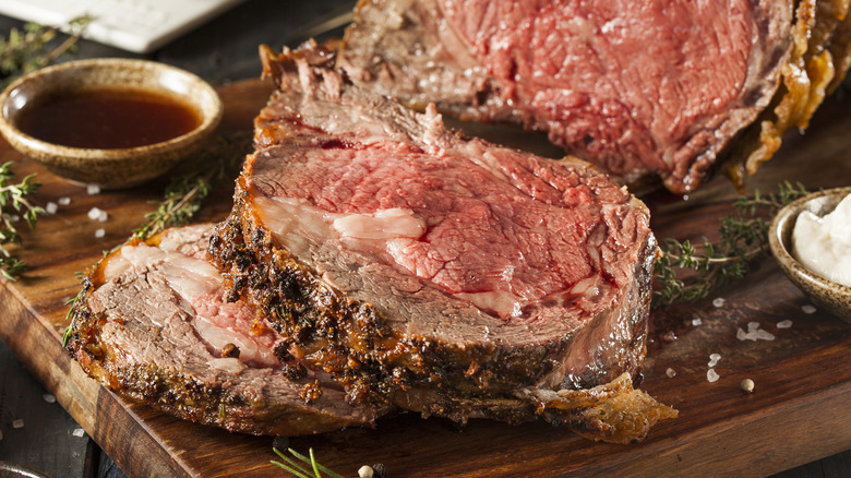 sliced prime rib