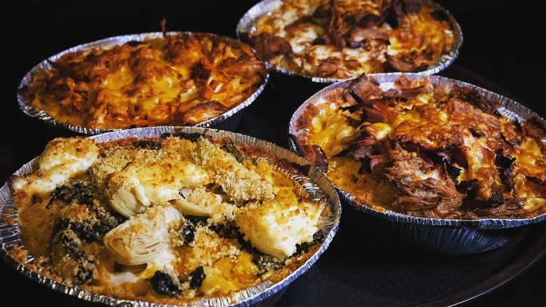 Four types of Mac and Cheese bowls available at the Mac Nation Cafe.
