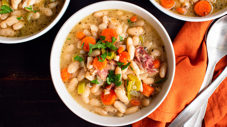 white bean and ham soup