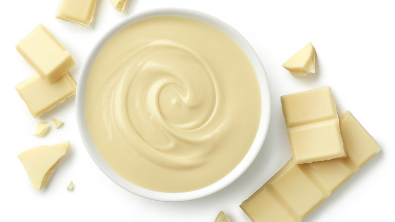 white chocolate in bowl