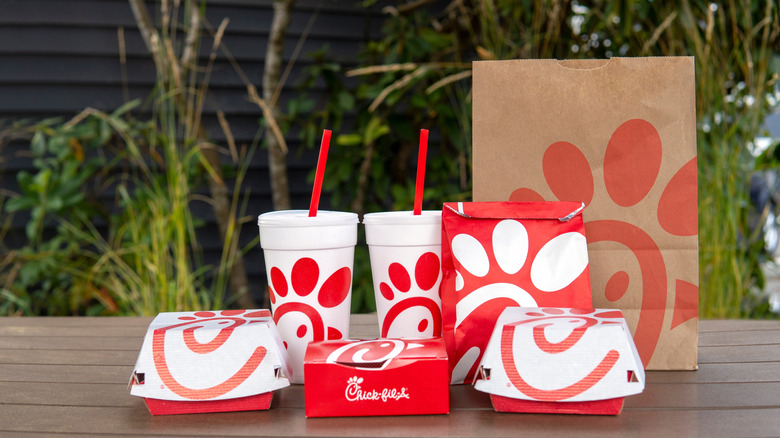 Chick-fil-a meals in their packaging