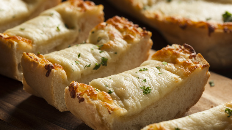 Slices of garlic bread