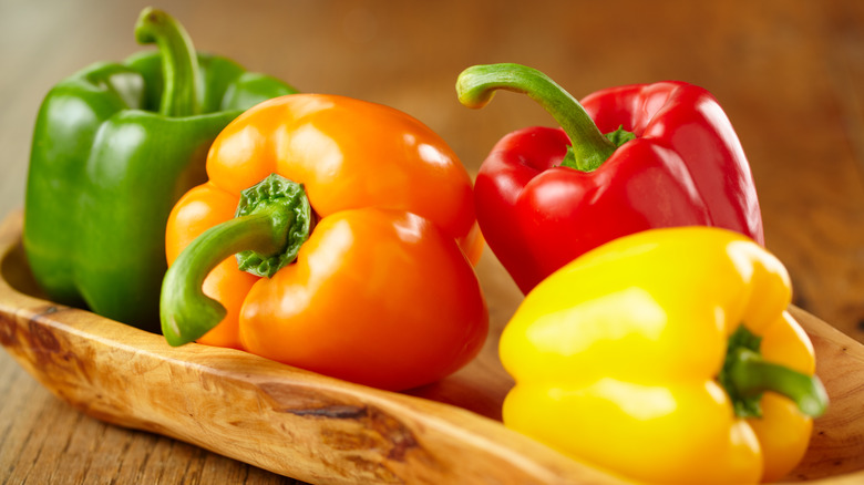 Bell peppers of different colors
