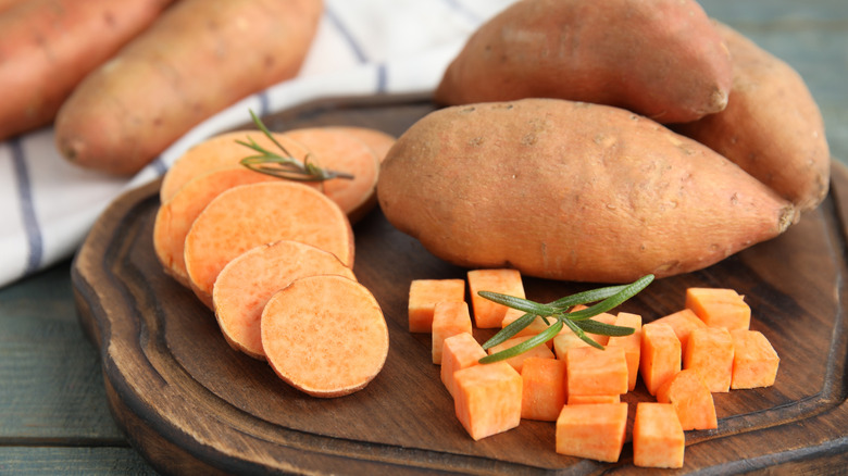 Sweet potatoes cut into chunks 