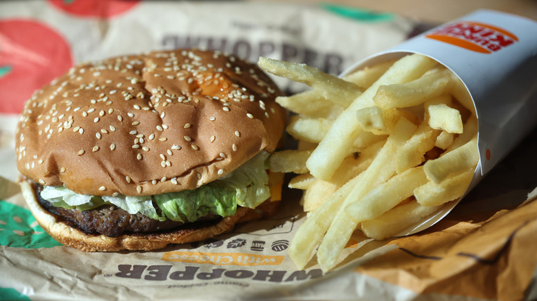 Burger King Whopper with fries