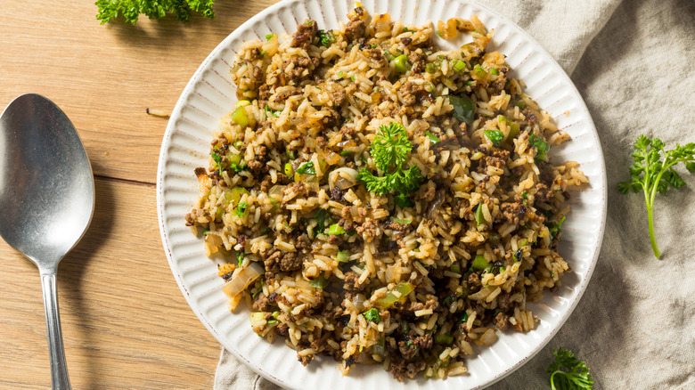 Louisiana dirty rice bowl